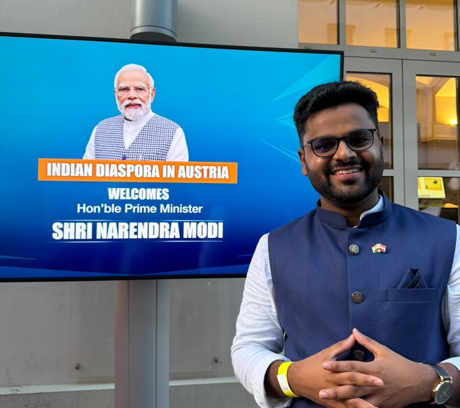 Shankar during Modi's Austria visit | Global Indian