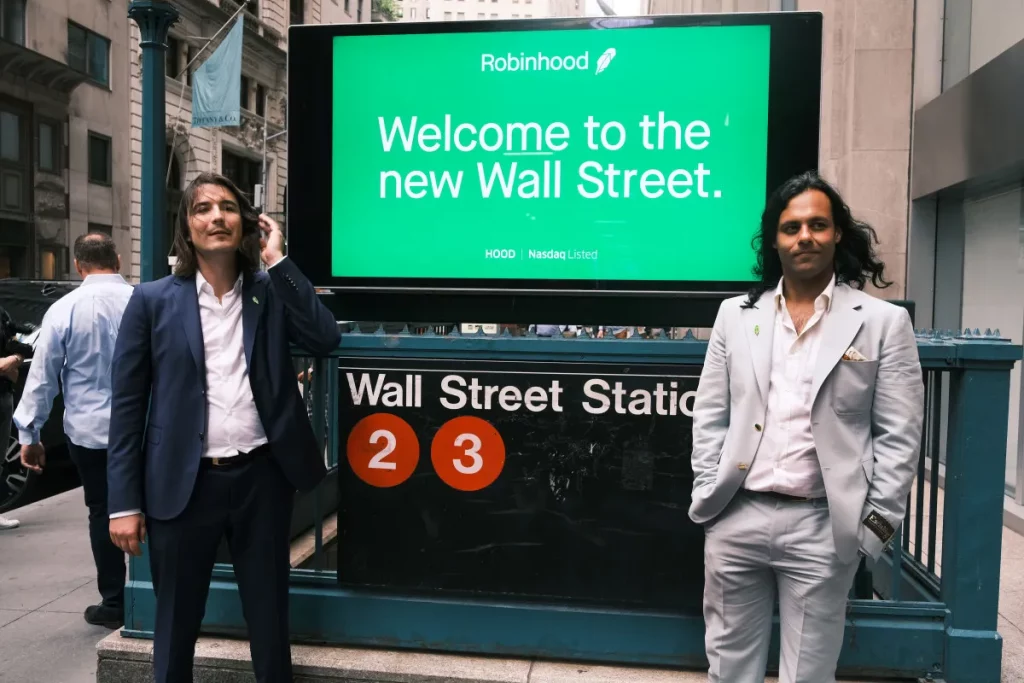 Baiju Bhatt with his friend and co-founder of Robinhood, Vlad Tenev